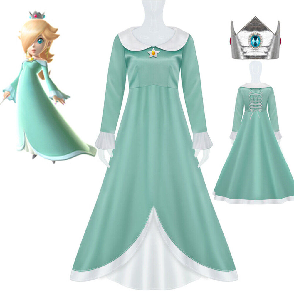 Die Super Mario Bros Prinzessin Rosalina Kleid Cosplay Kostüme für Kinder